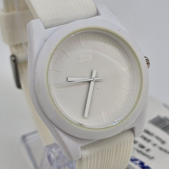 Sketchers Unisex Watch 40MM White Dial White Plastic Bands New Battery - Picture 4 of 15